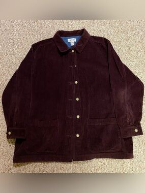 Cabin Creek Corduroy Shirt Jacket in Dark Burgundy